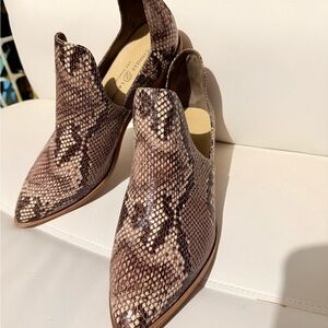 Chinese Laundry Brown Snakeskin Ankle Booties